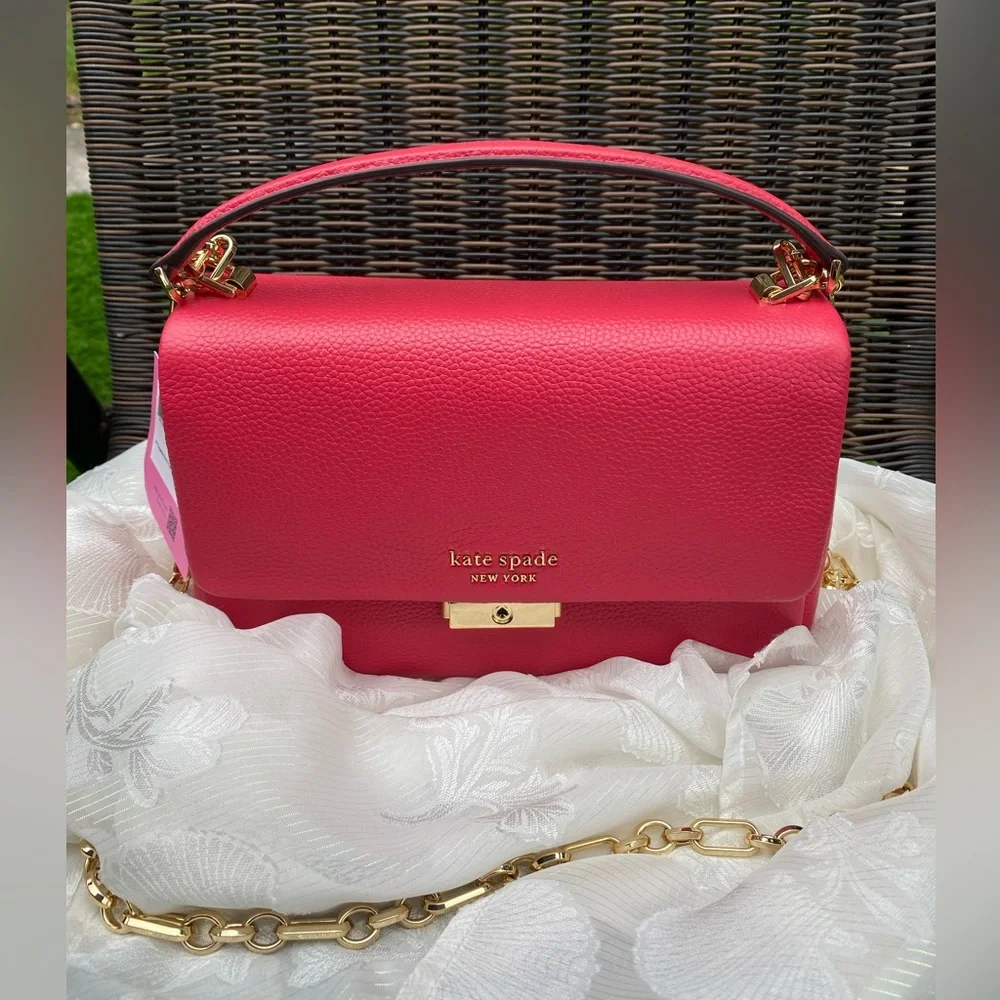 ⚡️NWT⚡️Kate Spade New York Carlyle Leather Chain Shoulder Bag - Picture 1 of 14
